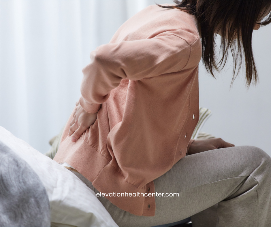 woman with herniated disc