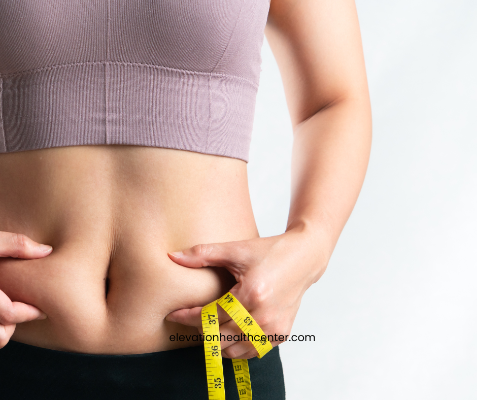 woman treating hormones to reduce belly fat