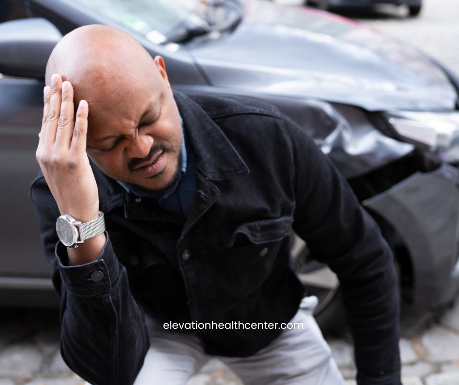 man needing help for concussion recovery after car accident