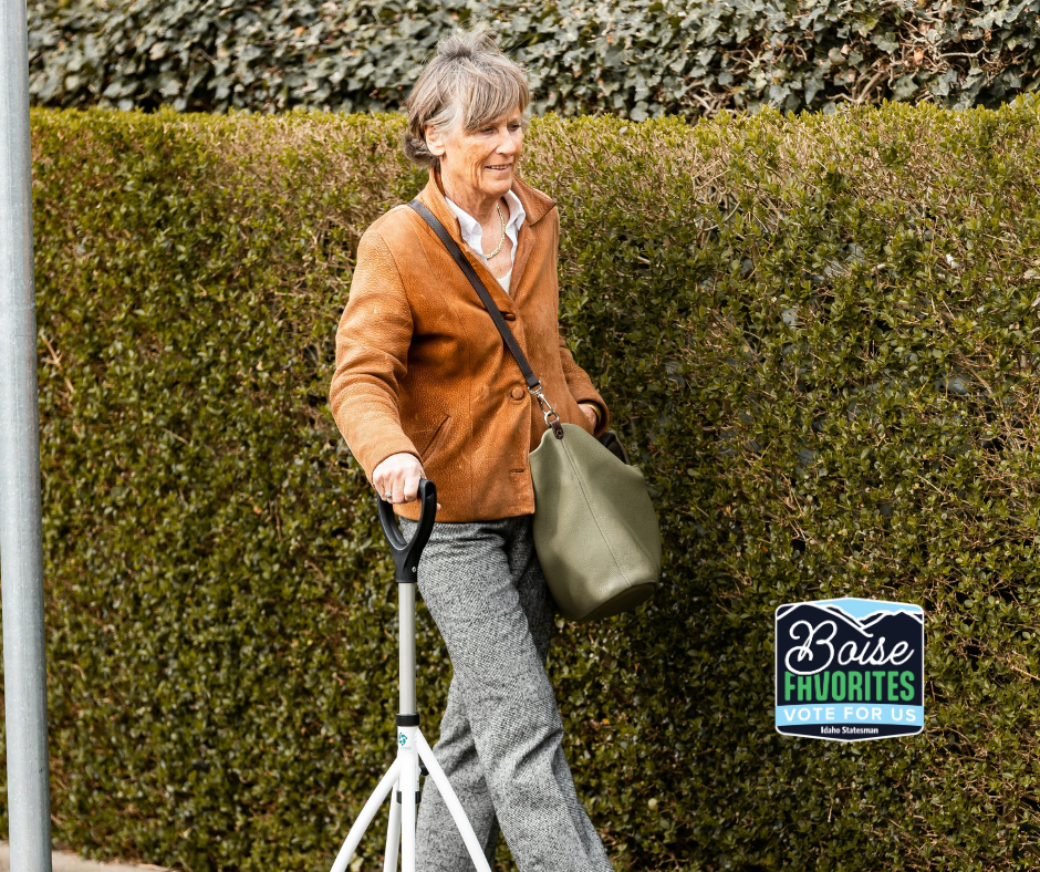 Woman at risk for slip & fall