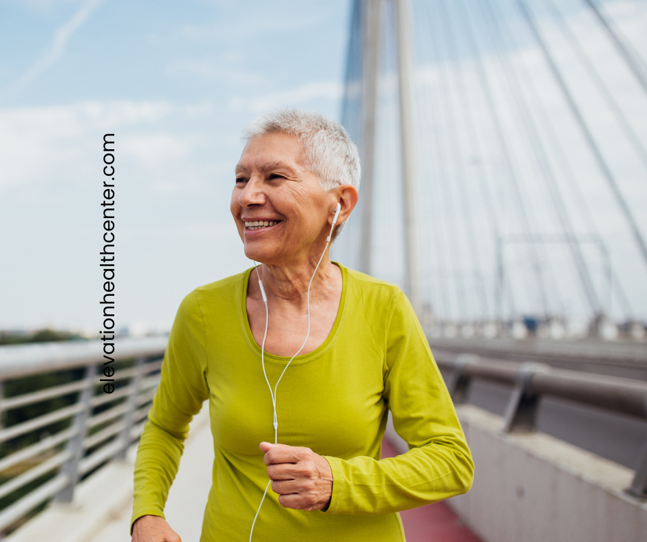woman with neuropathic pain walking