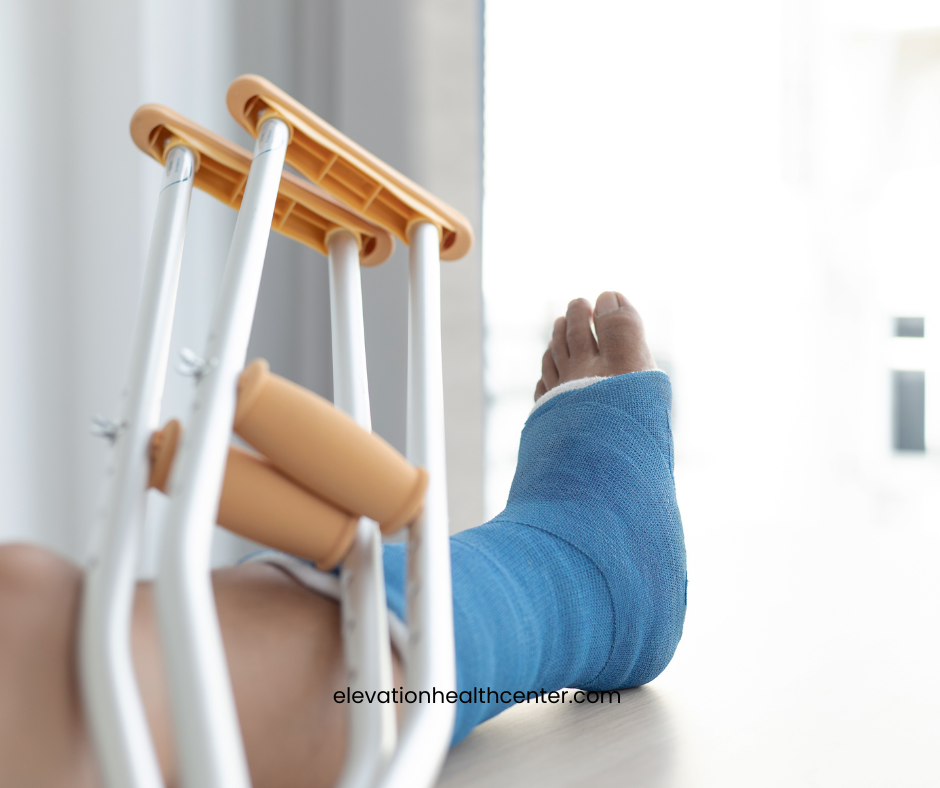 Patient who receives chiropractic care during recovery for surgery on foot