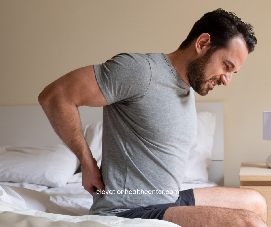 man over 50 with back pain