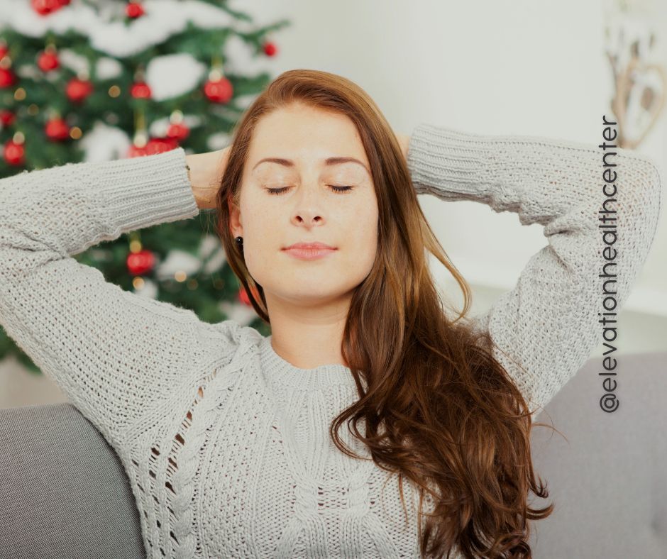 Woman relaxed after neurofeedback therapy