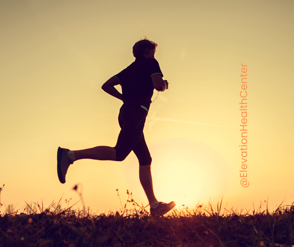 Man running without foot pain